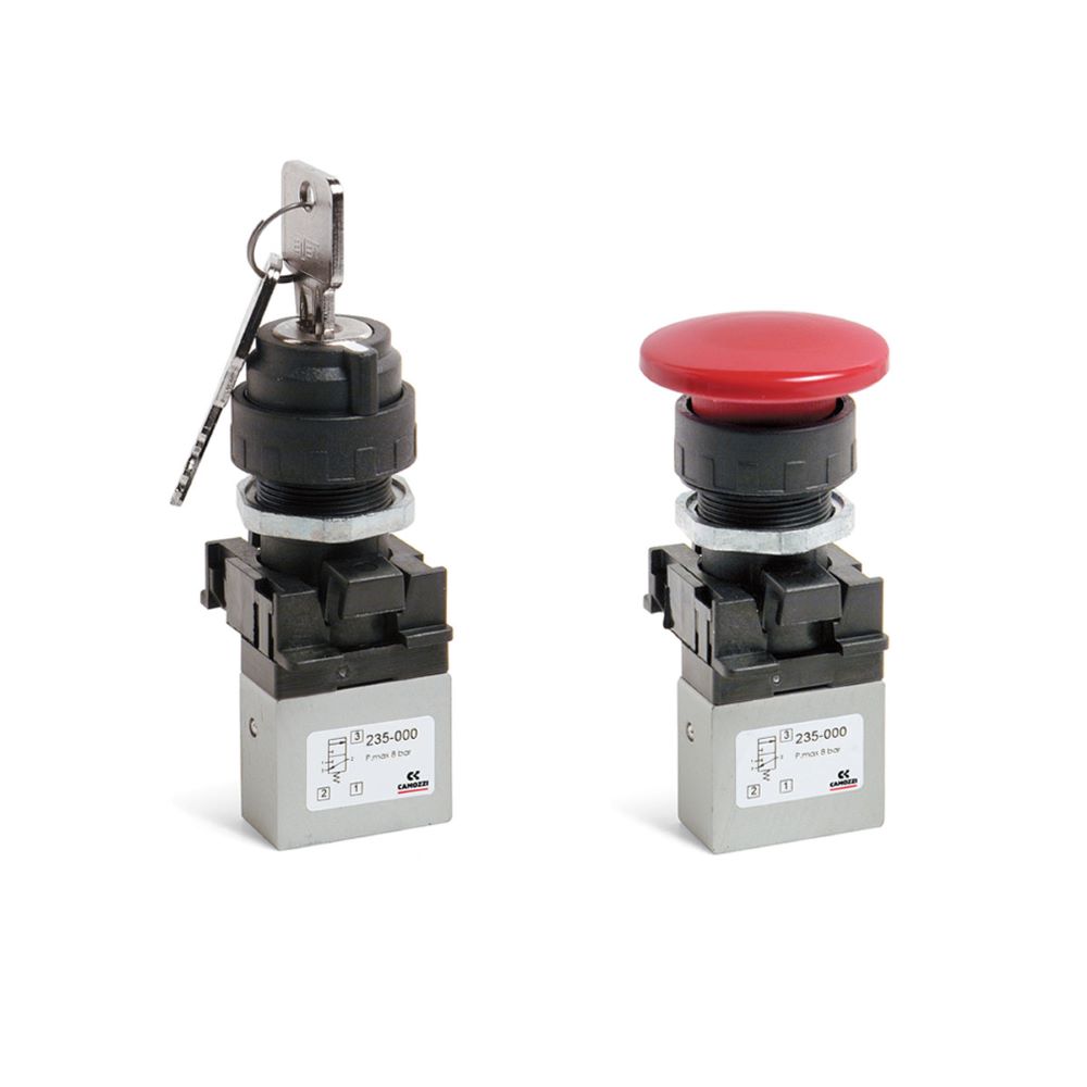 Manually operated valve-5/2-1/8 Push Button