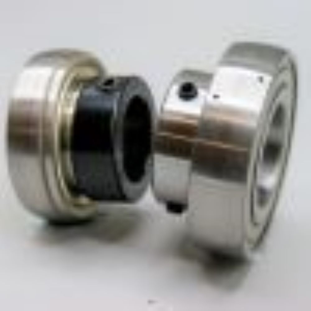 20mm Metric Bearing Insert  Spherical OD - Flat Backed-Set screw Lock