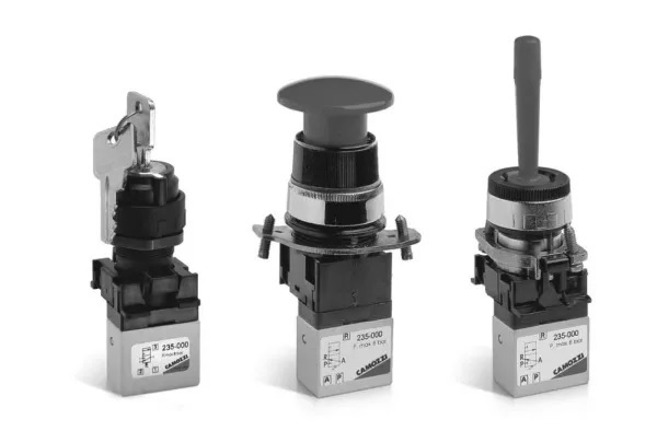 Actuator for mini valve-push button