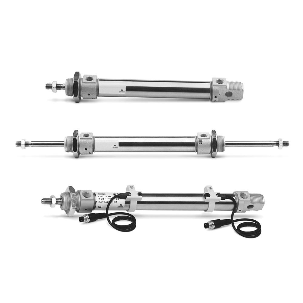 Mini Cylinder Double Acting 20mm Bore - 200mm Stroke