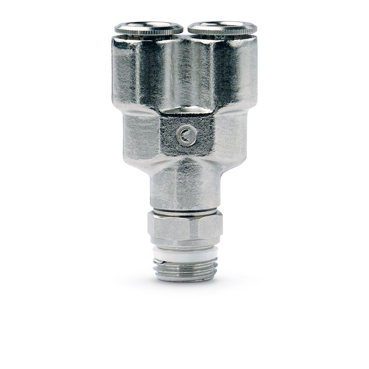 Push In Fitting Fixed Y Connector 4mm Tube  M5  Thread
