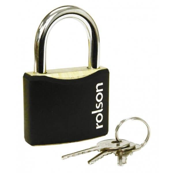 50mm  Black Padlock