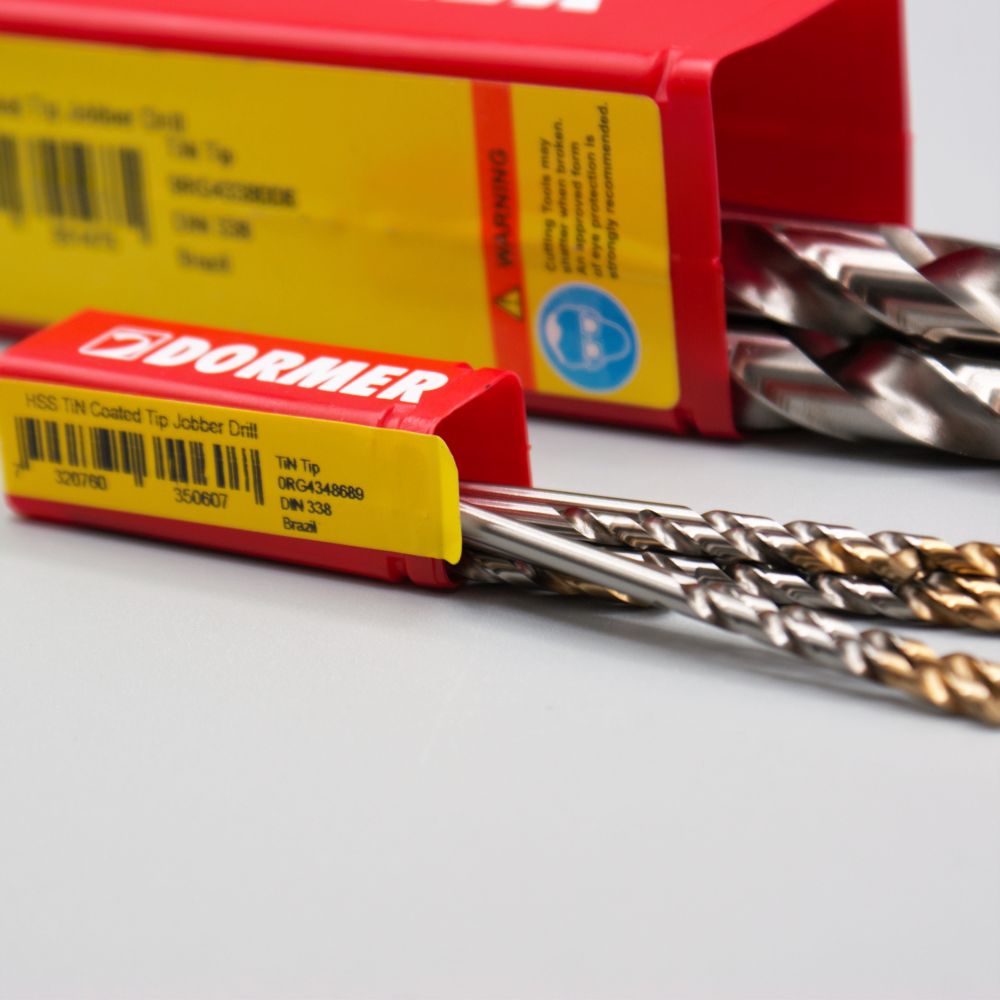 6.00 mm Dormer Jobber Drill HSS.TiN Coat Coating - Titanium nitride
