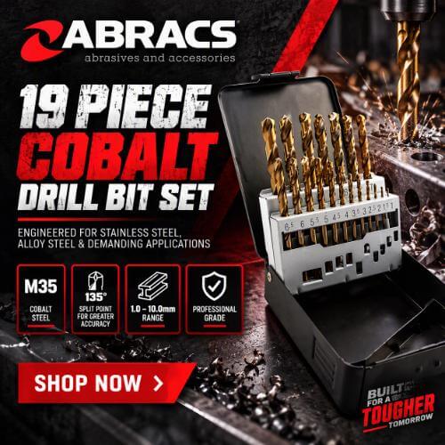 19pc HSS Cobalt Drill Bit Set 1mm - 10mm (0.5mm Increments)