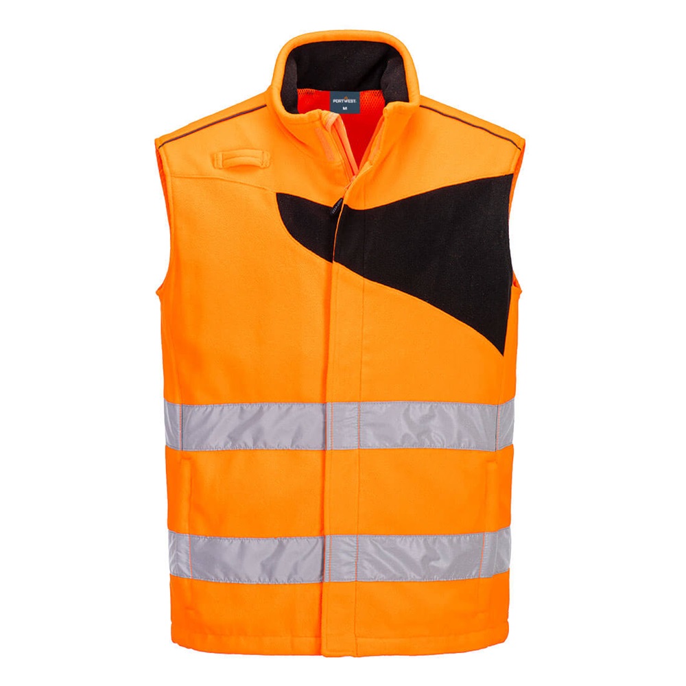 PW2 Hi-Vis Fleece Bodywarmer Medium