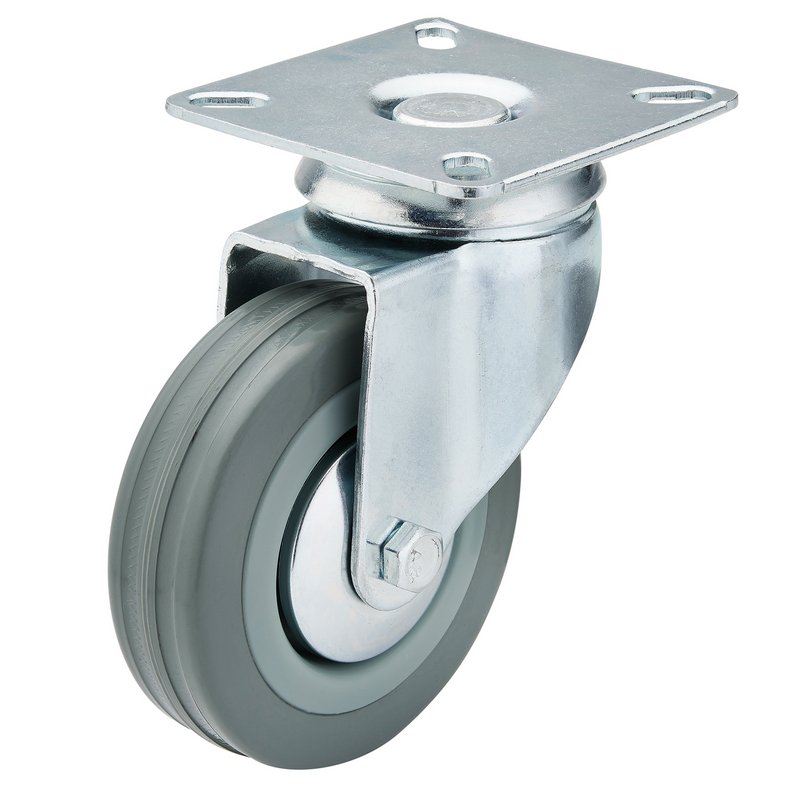 75MM RUBBER WHEEL SWIVEL PLATE