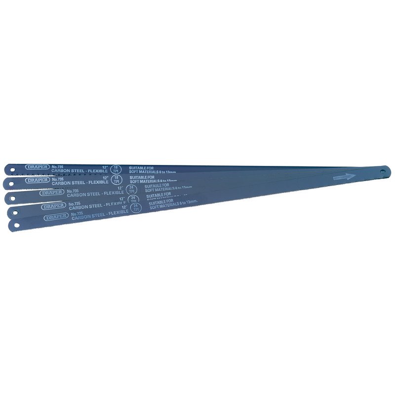 HACKSAW BLADES CARBON STEEL 300MMPK 5