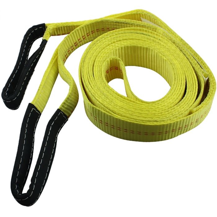 Yellow Load Sling 3 Tonne x 2 Meters Reinforced Flat - Double Eye