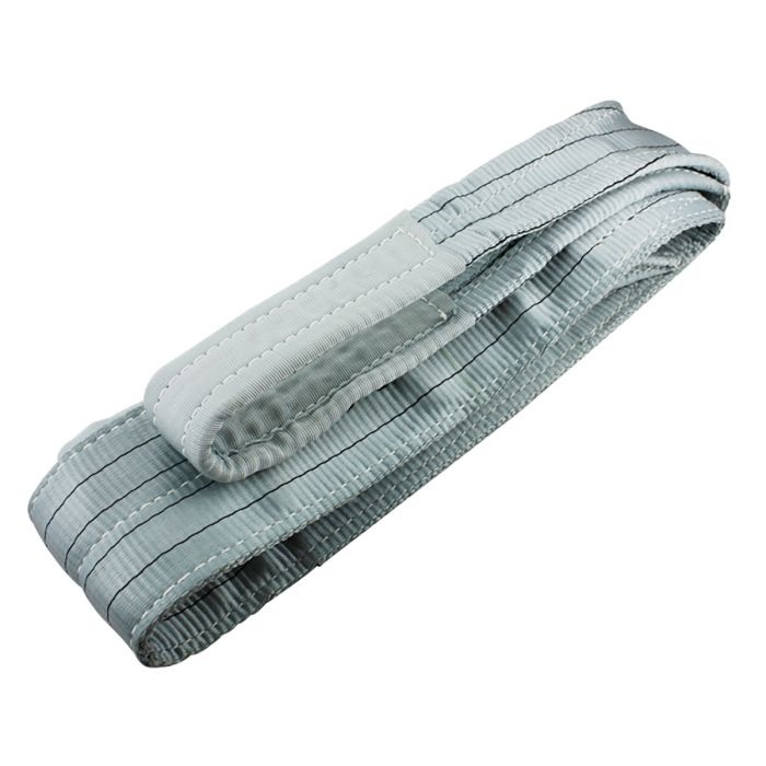Grey Load Sling 4 Tonne x 3 Meters Reinforced Flat - Double Eye