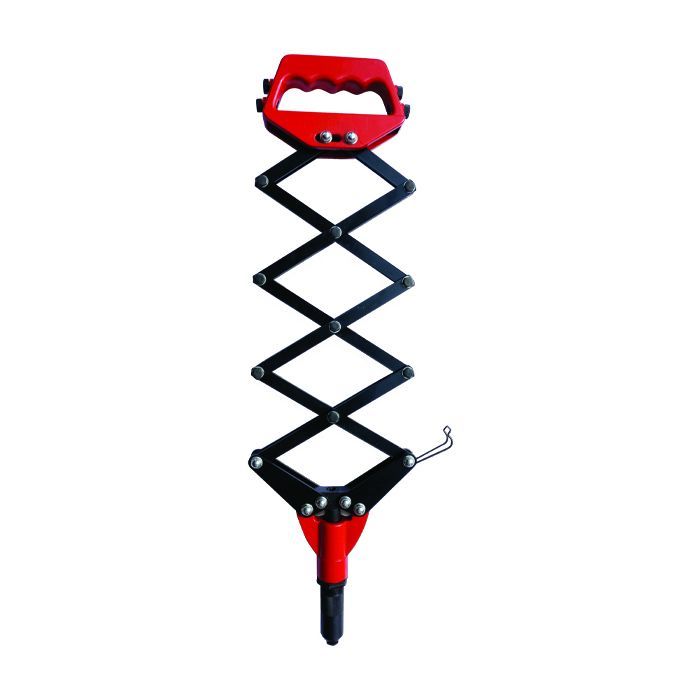 Heavy Duty Lazy Tong Riveter Supplied with Five Nozzle Sizes
