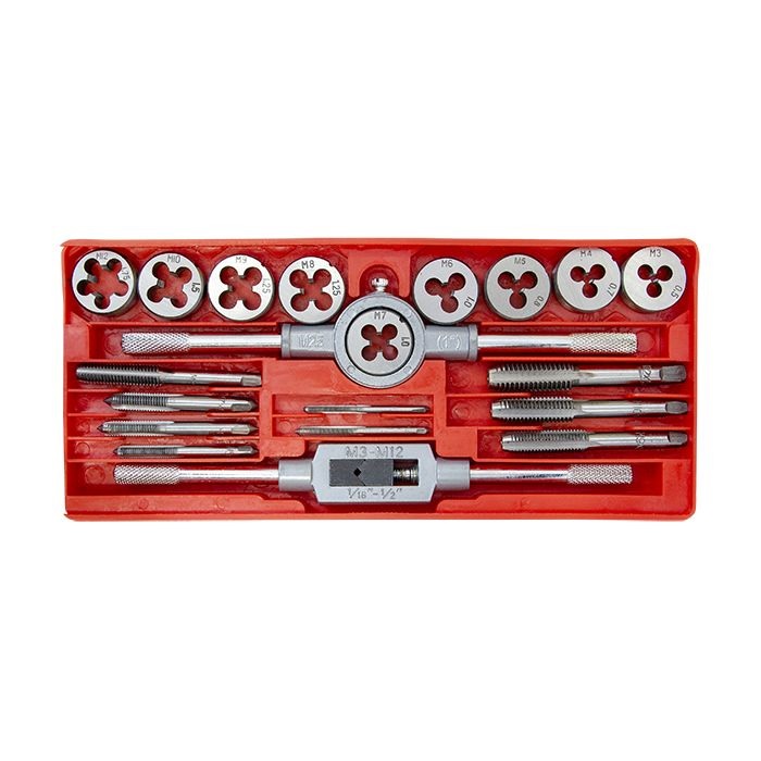 20 Piece Tap & Die Set Supplied in protective plastic case
