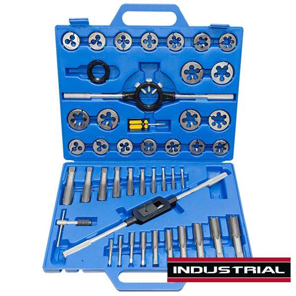 45 Piece Metric Tap & Die Set Supplied with blow-moulded case