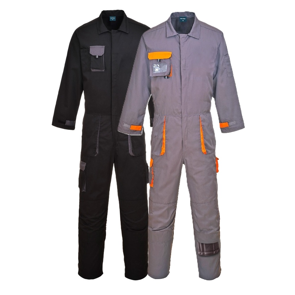 TX15 Texo Contrast Coverall Grey Large