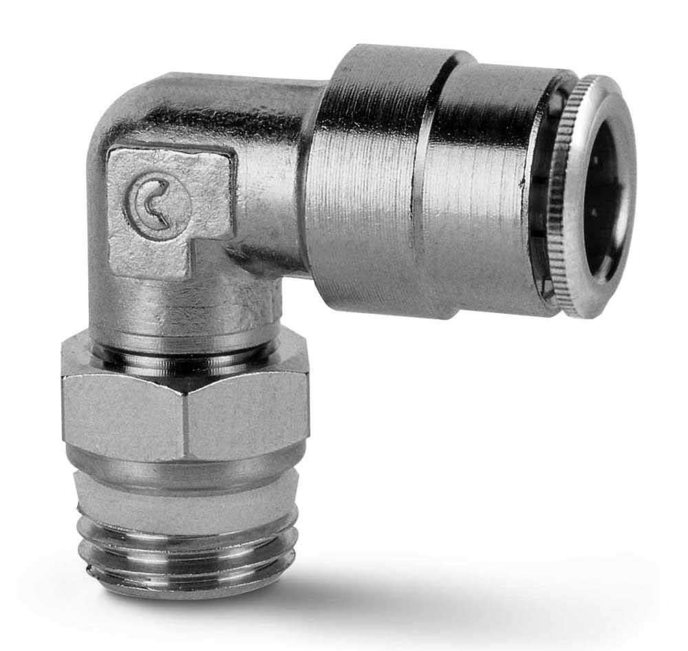 Push In Fitting Swivel Elbow 10mm Tube 1/2