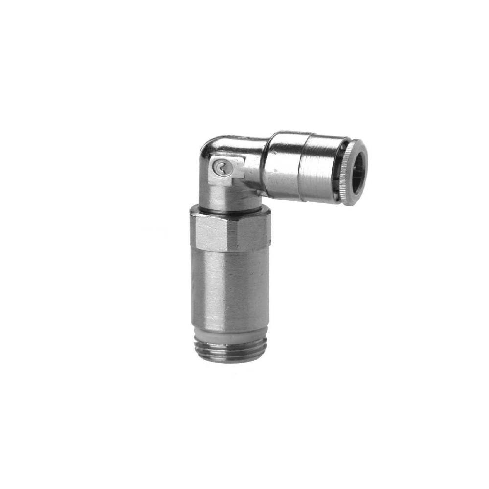 Push In Fitting Extended Swivel Elbow 6mm Tube 1/4
