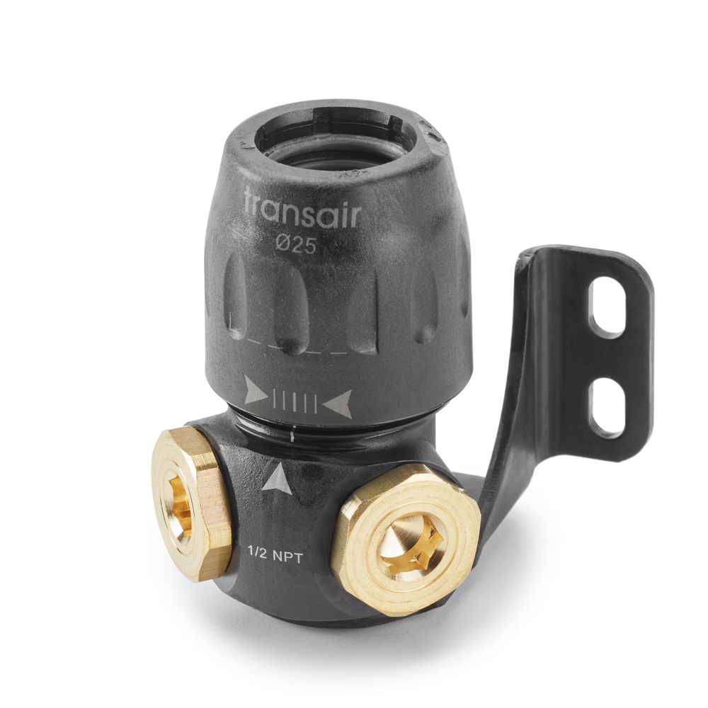 Transair® 2 Port 90° Wall Bracket 17mm x 1/2